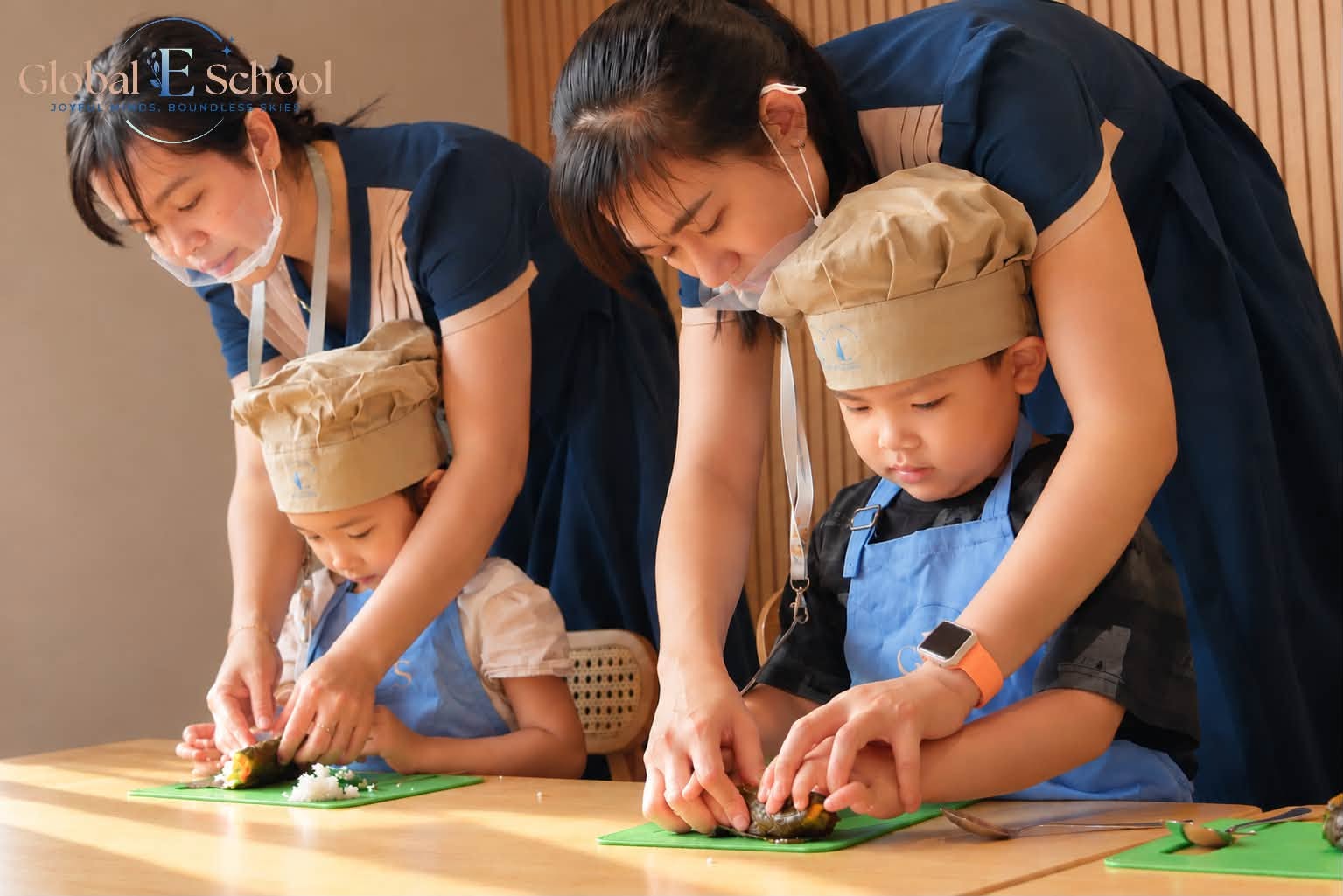 LITTLE CHEFS IN ACTION: MAKING KOREAN KIMBAP