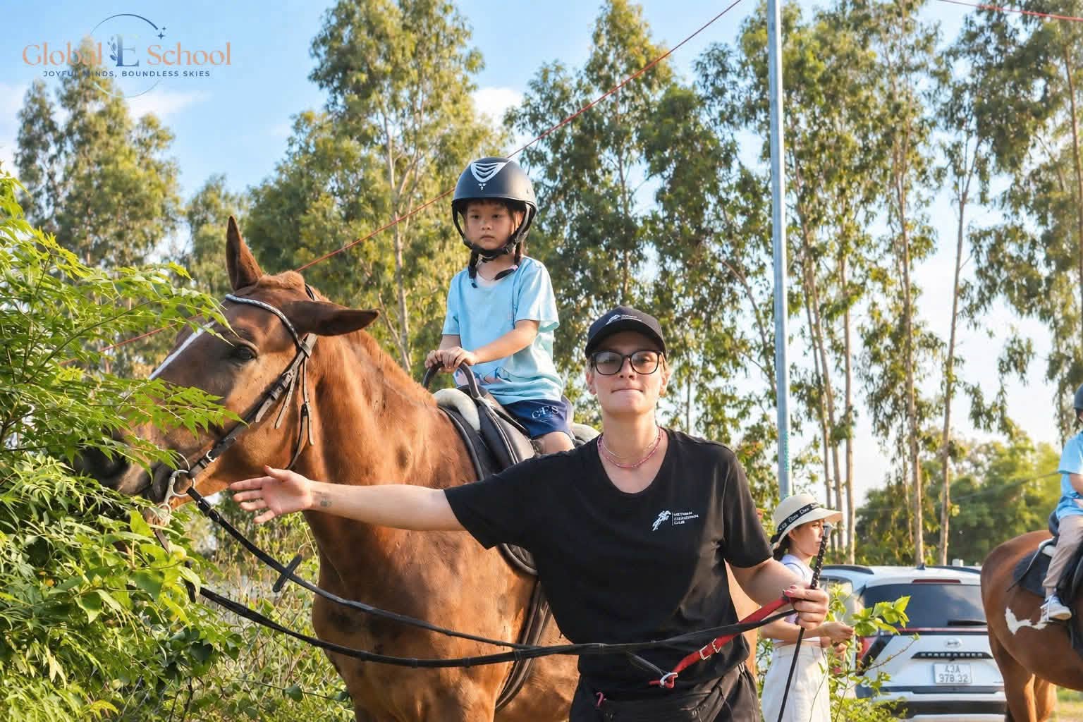 GES STUDENTS EXPERIENCE HORSE RIDING 
