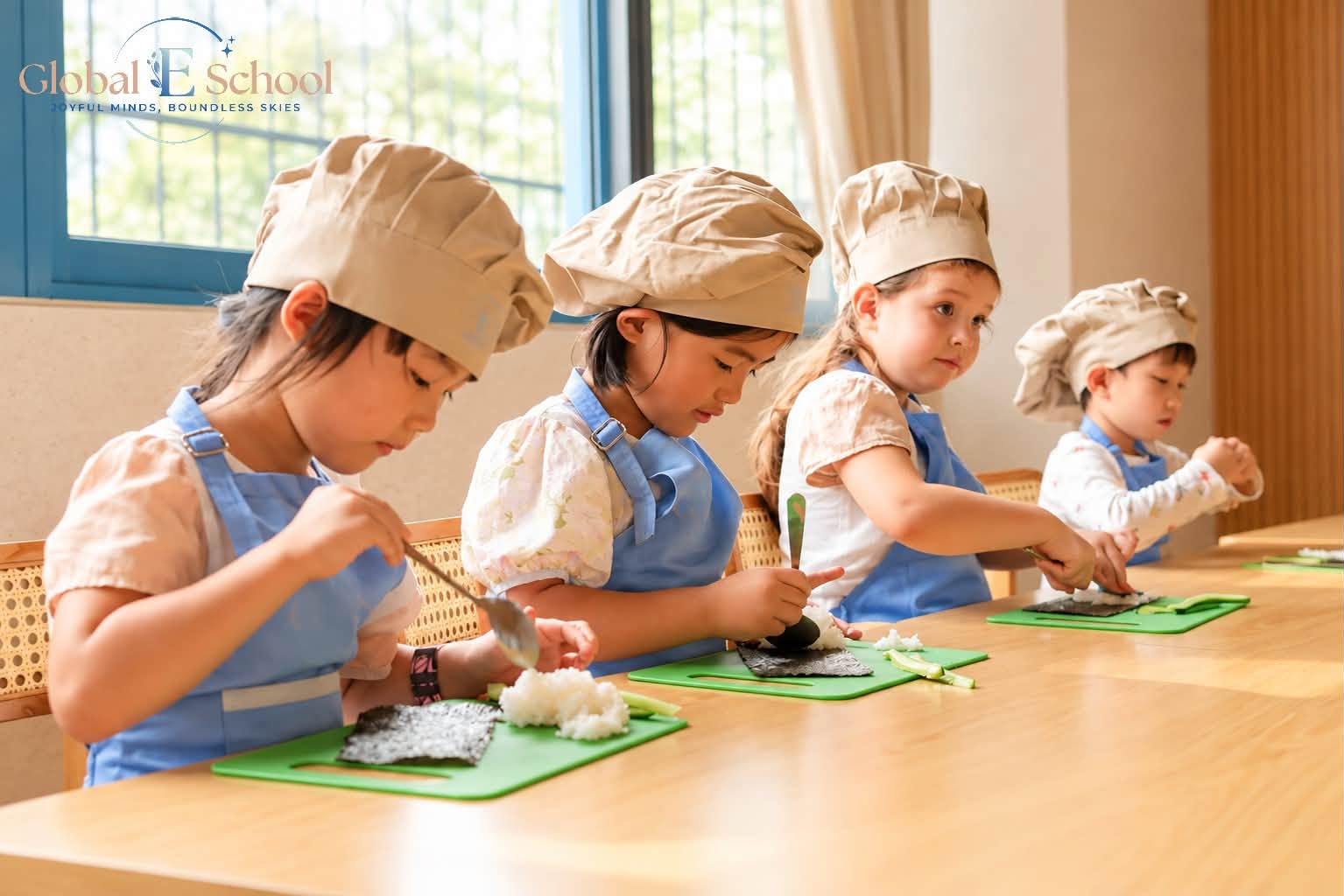 LITTLE CHEFS IN ACTION: MAKING KOREAN KIMBAP