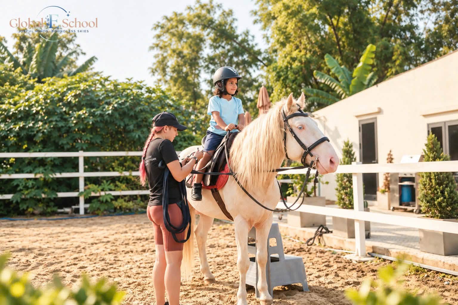 GES STUDENTS EXPERIENCE HORSE RIDING 