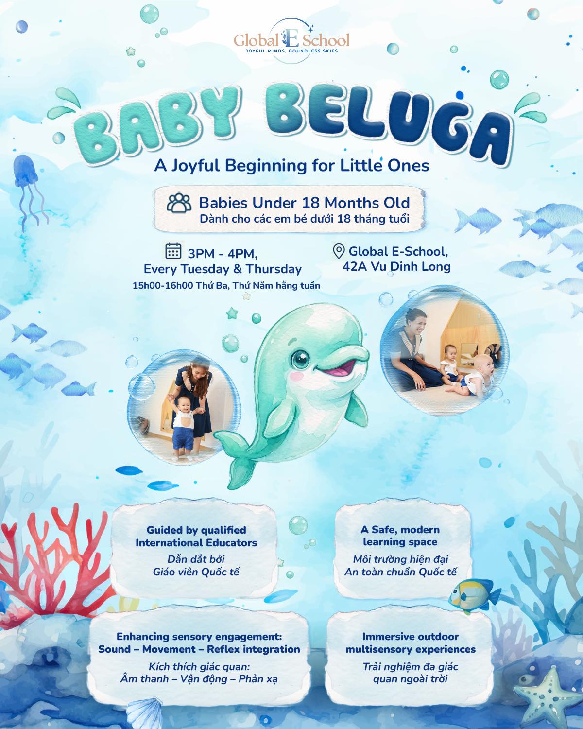 FOR INFANTS UNDER 18 MONTHS OLD – GES OPENS REGISTRATION FOR THE BABY BELUGA PROGRAM
