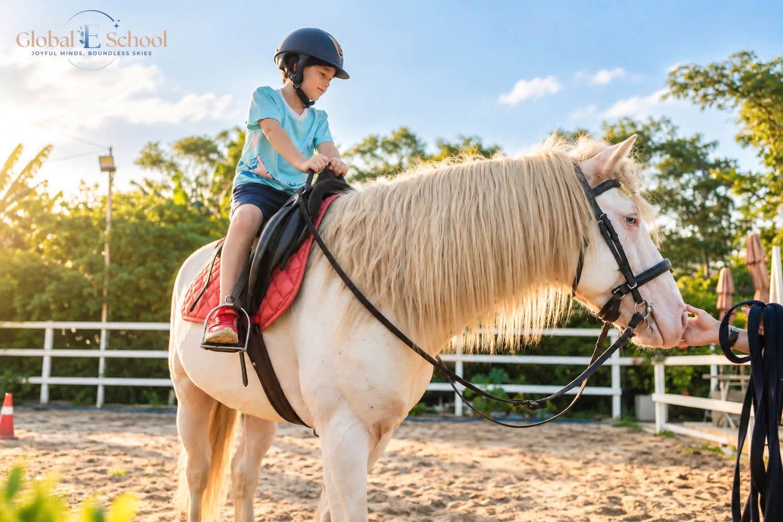 GES STUDENTS EXPERIENCE HORSE RIDING 